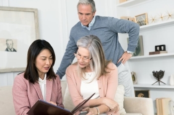 Financial Advisor meeting with clients
